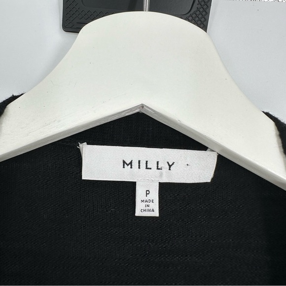 Milly Black Wool Blend Short Sleeve Cardigan Vest P (XS) - Picture 5 of 7